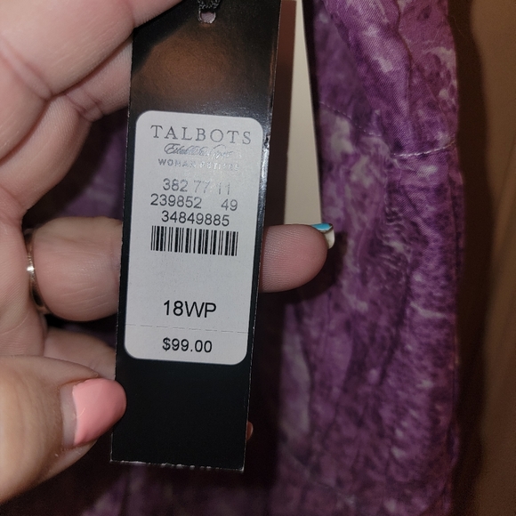 NWT WP18 Talbots purple Skirt Lined womens plus sz 18 - Picture 5 of 9
